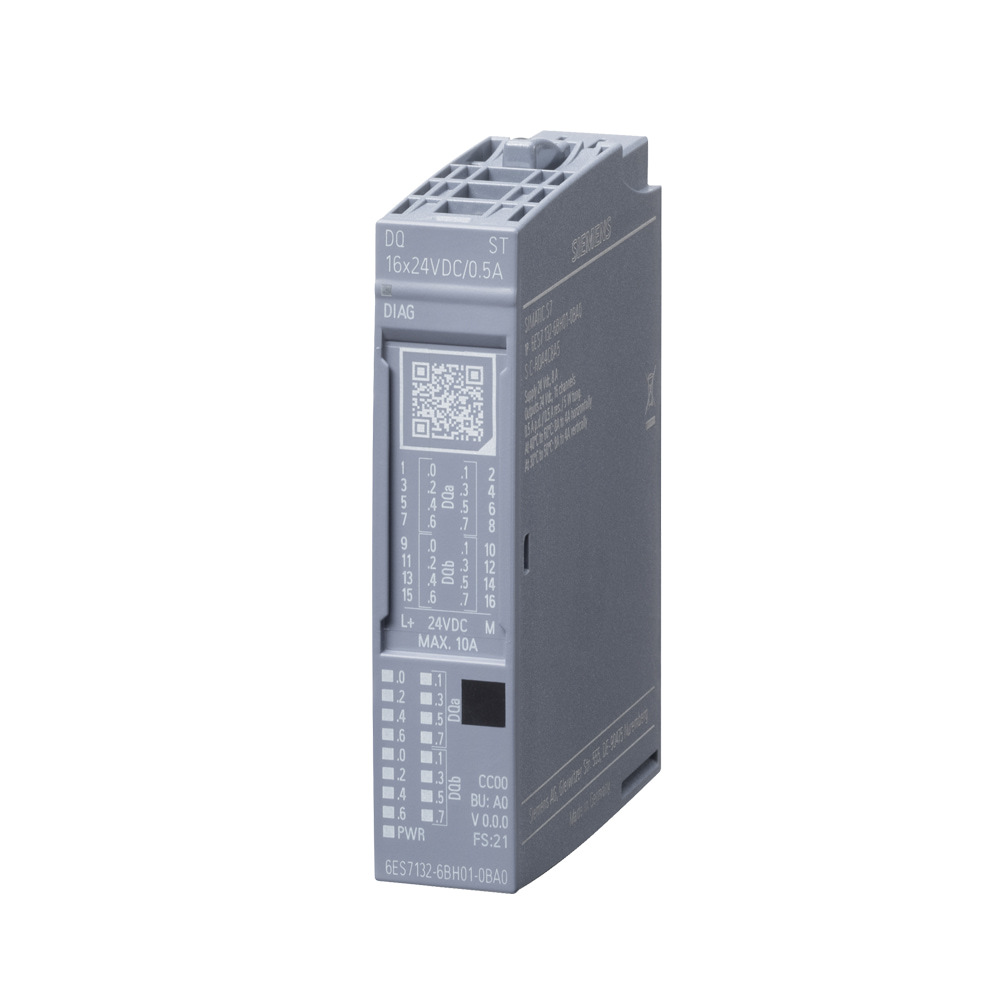 Siemens 6ES7132-6BH01-0BA0 SIMATIC ET200SP Digital Output Module 16DO 24V DC/0.5A ST,Industrial Automation Products - PLC, Drives & Controls,6ES7132-6BH01-0BA0 Siemens ET200SP 16DO Digital Output Module Supplier