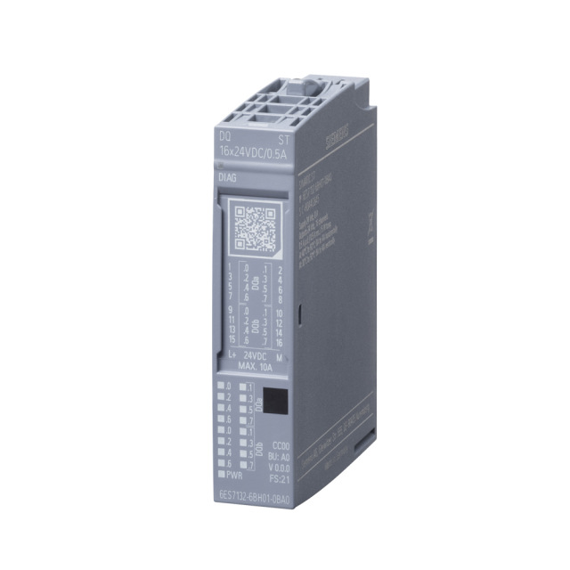 Siemens 6ES7132-6BH01-0BA0 SIMATIC ET200SP Digital Output Module 16DO 24V DC/0.5A ST,Industrial Automation Products - PLC, Drives & Controls,6ES7132-6BH01-0BA0 Siemens ET200SP 16DO Digital Output Module Supplier