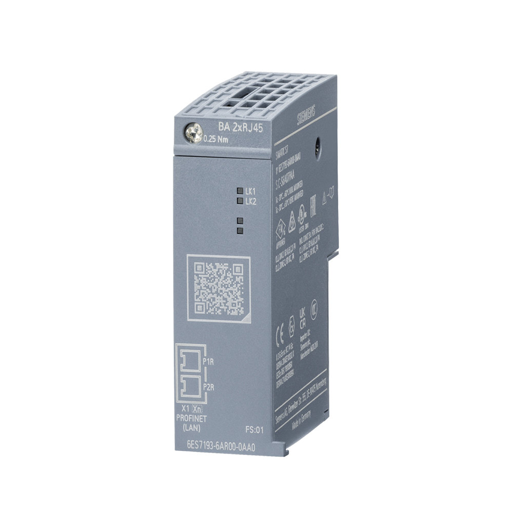 Siemens 6ES7193-6AR00-0AA0 SIMATIC ET200SP Bus Adapter BA-Send 2×RJ45,Industrial Automation Products - PLC, Drives & Controls,6ES7193-6AR00-0AA0 Siemens ET200SP 2RJ45 PROFINET Bus Adapter Supplier