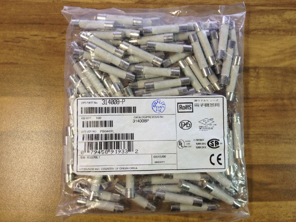 The United States Litteituse HXP 314008-P 8A250V Lite imported ceramic fuse 6X30