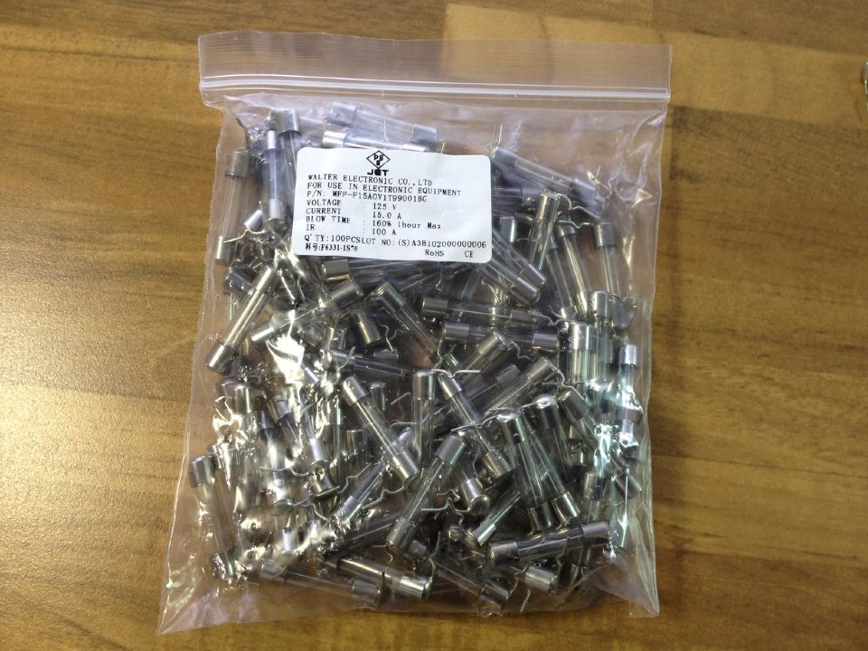 Imported Japanese JET pin MFP 6X30 15A 125V FUSE miniature glass fuse