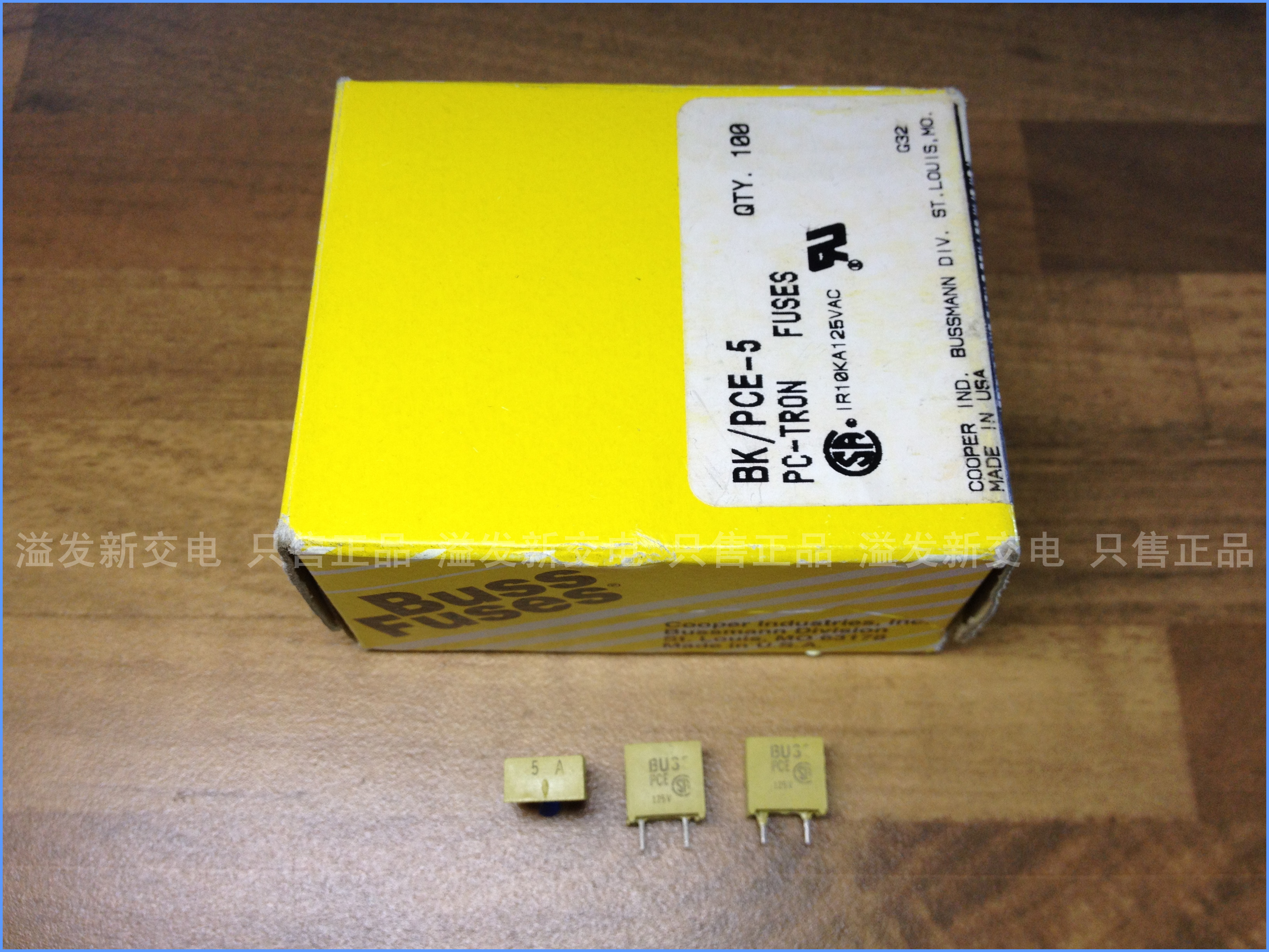 United States BUSS BK/PCE-5 5A 125V Bussmann square pin fuse / insurance tube