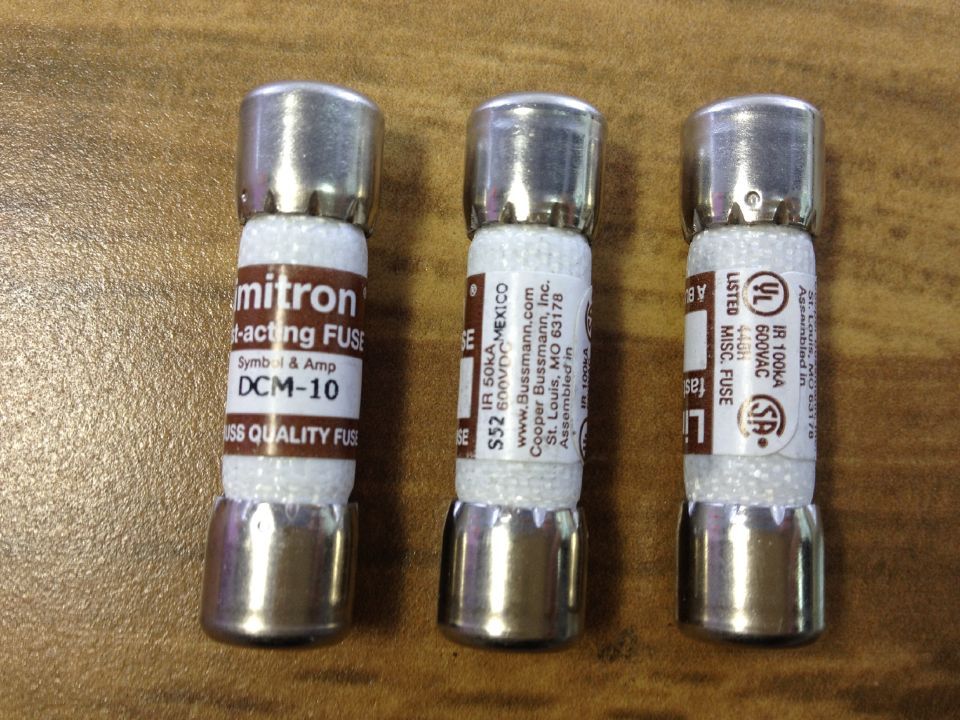 The United States Lmitron DCM-10 Bussmann import fuse tube 600V FUSE 10X38 BUSS