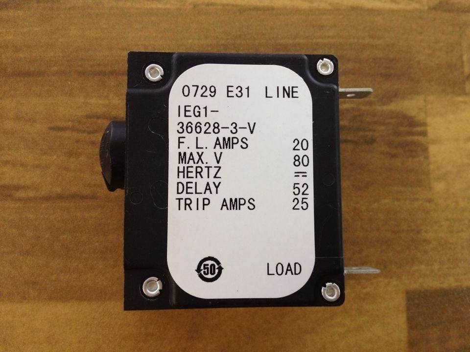 The United States AIRPAX IEG1-36628-3-V Ebers breaker 20A DC80V 1P20A original -