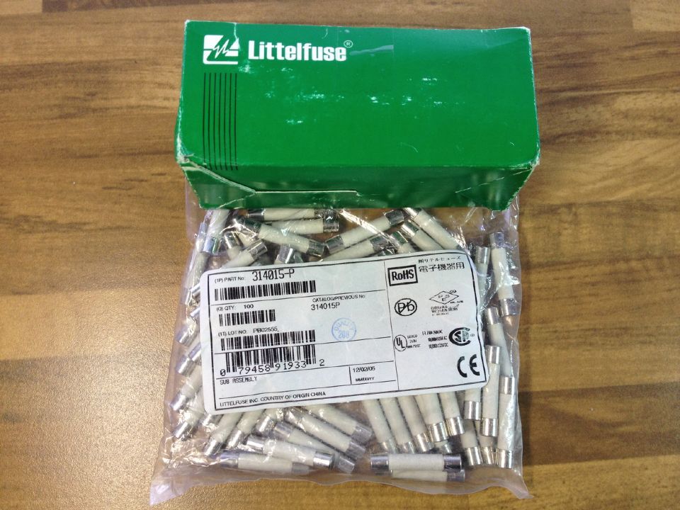 The United States 15A 250V Lite insurance tube imported ceramic fuse 6X30 314