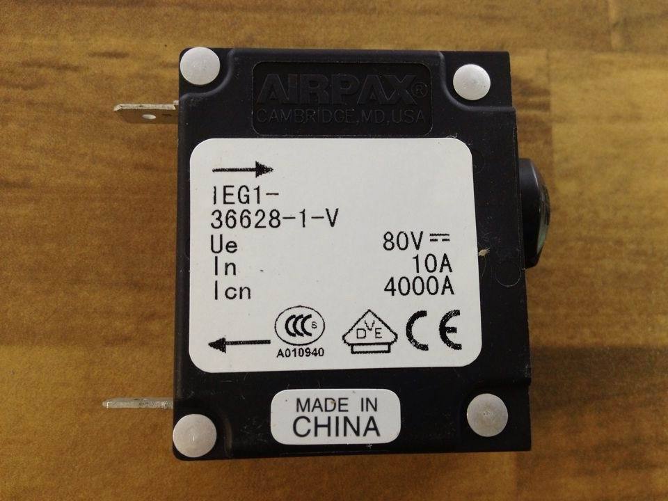 The United States AIRPAX IEG1-36628-1-V Ebers breaker 10A DC80V 1P10A original -