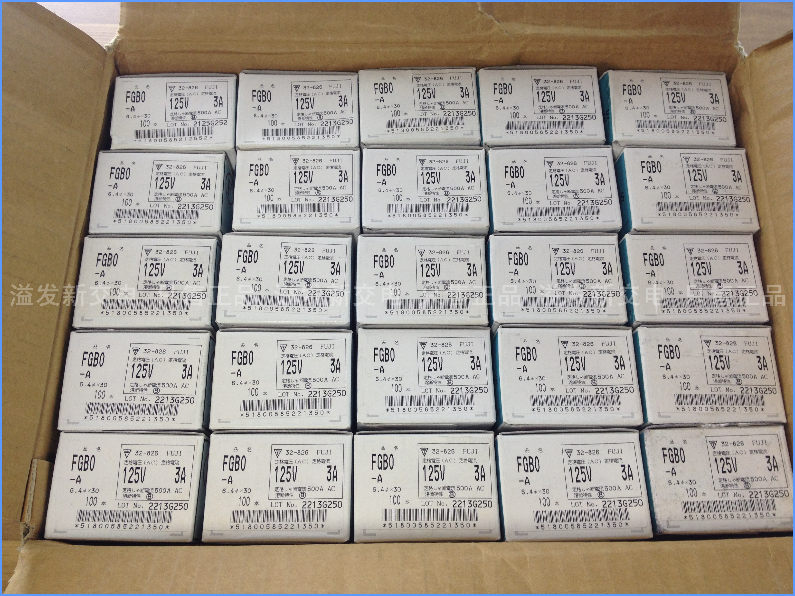 The original Japanese FUJI Fuji FGBO 3A 125V imported glass fuse tube fuse 6X30