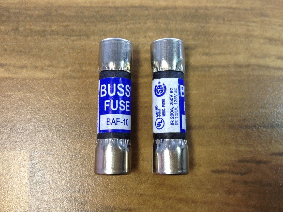 The United States BUSS BAF-10 T23 Bussmann 10X38MM fuse tube MD63178 250V