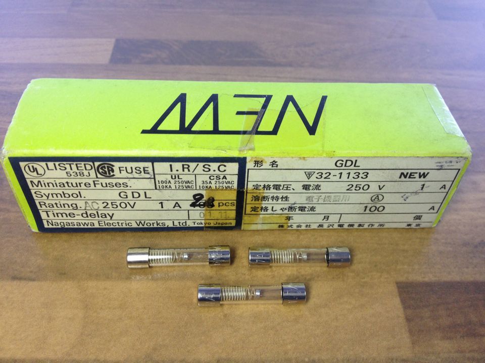 Original Japanese GDL 1A 250V 6X30 NEW import fuse