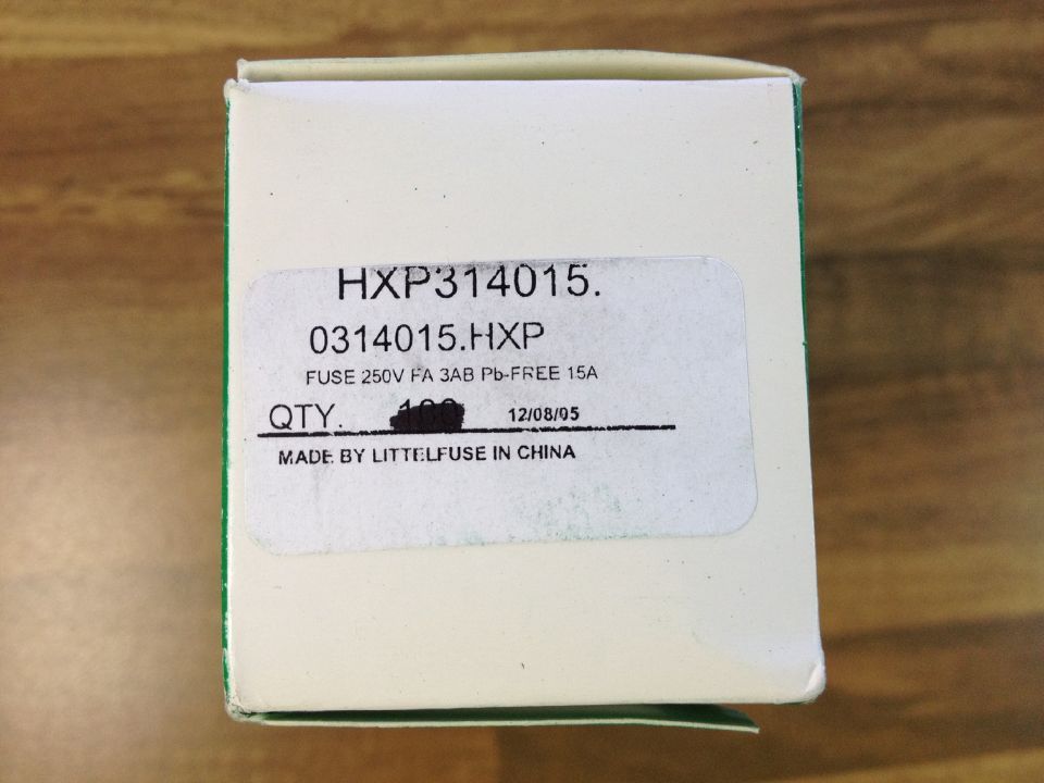 The United States 15A 250V Lite insurance tube imported ceramic fuse 6X30 314