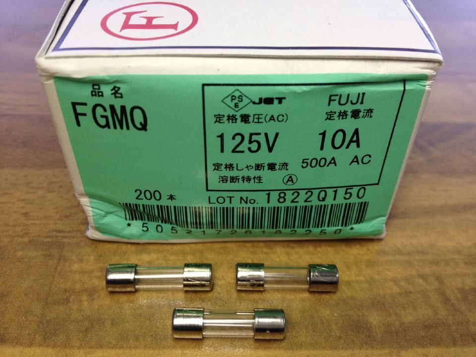 Japan FUJI Fuji JET imported glass fuse tube 10A FGMQ 5X20MM PSE 125V