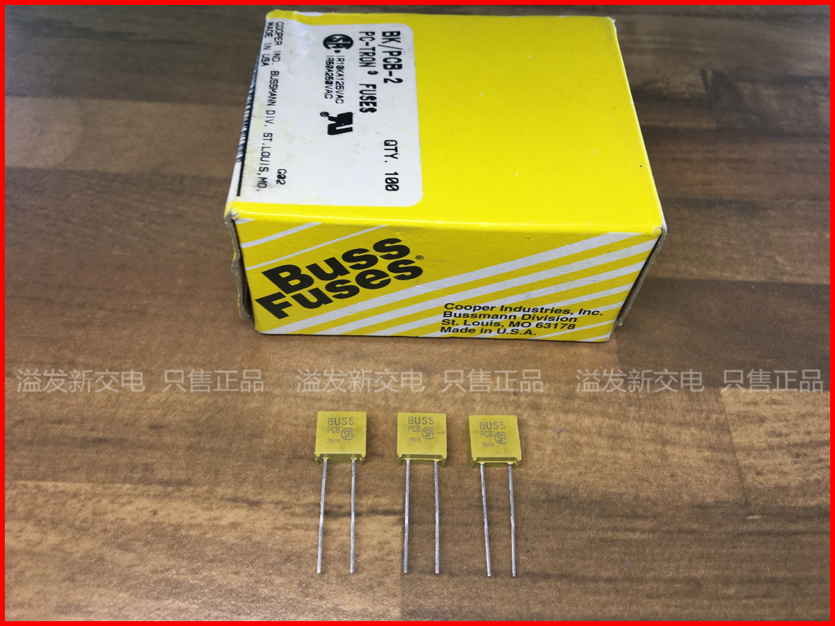 United States BK/PCB-2 PCB 2A 250V PC-TR0N BUSS printed circuit board fuse