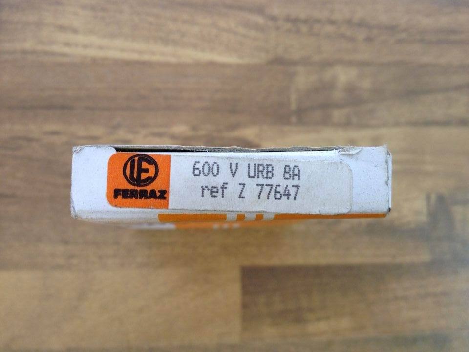 The French A060 URB 008T13 Z77647 FERRAZ Rowland faray 600V 8A 10X38 fuse