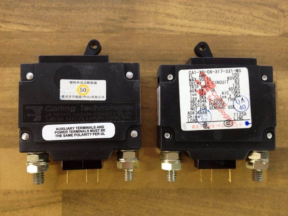 New United States Carling Jia Ling CA1-XO-06-317-321-MG - circuit breaker 100A 80V 1P