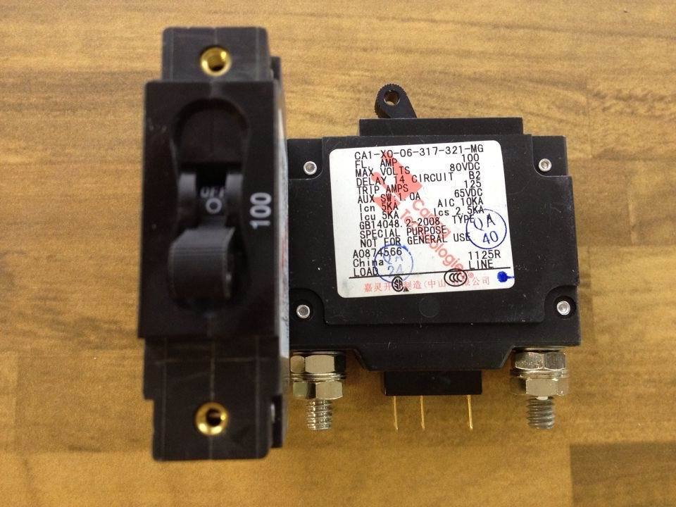 New United States Carling Jia Ling CA1-XO-06-317-321-MG - circuit breaker 100A 80V 1P