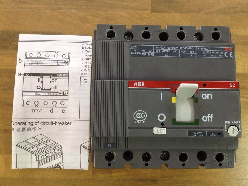 Original United States S2N160 R50 4P FFC ABB circuit breaker 4P50A adjustable 35A-50A
