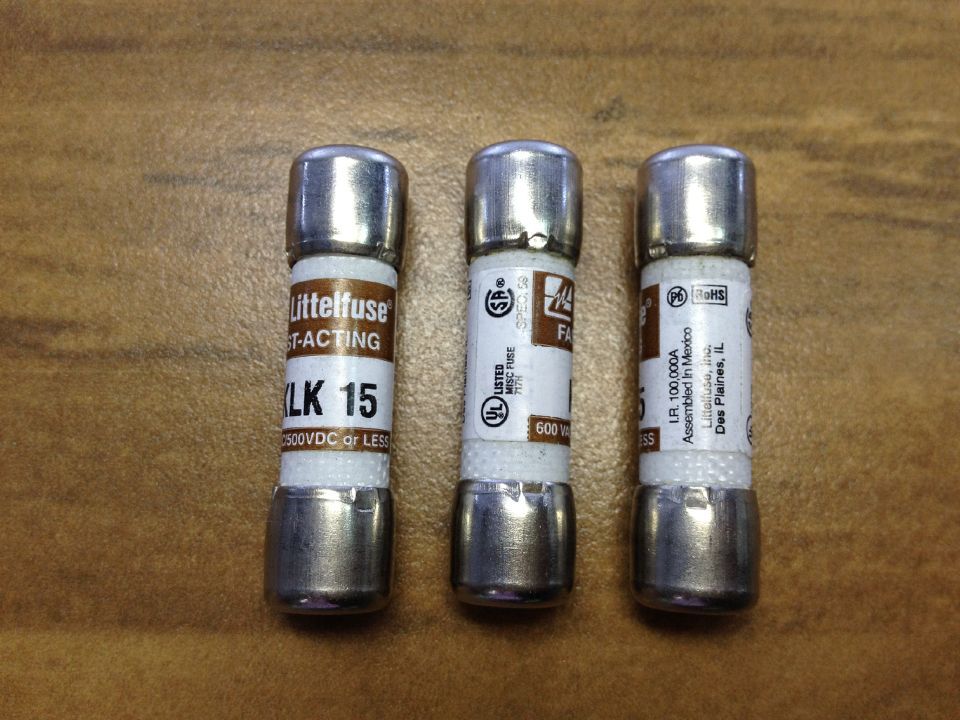 The United States Litteituse Netlon KLK15 15A600V 500VDC 10X38 import fuse tube