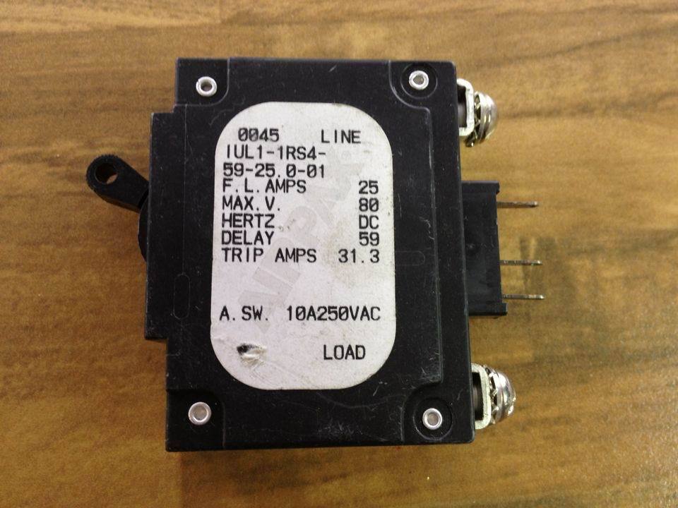 The United States AIRPAX IULI-IRS4-59-25.0-01 Ebers breaker 80VDC 25A original -