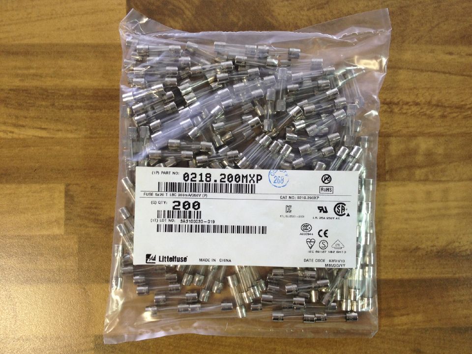 The United States Litteituse LBC T Lite 200MA glass tube 5X20 250V FUSE original insurance