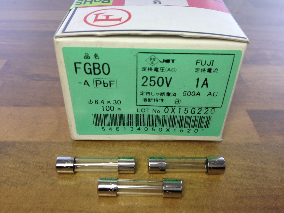 FUJI Fuji FGBO JET imported fuse tube 250V 6X30 PSE 1A original authentic