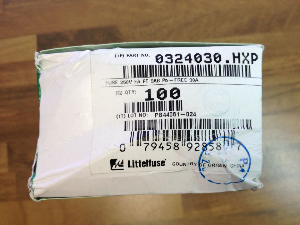 The United States Litteituse HXP 30A 250V 0324030 Lite ceramic pin tube fuse 6X30