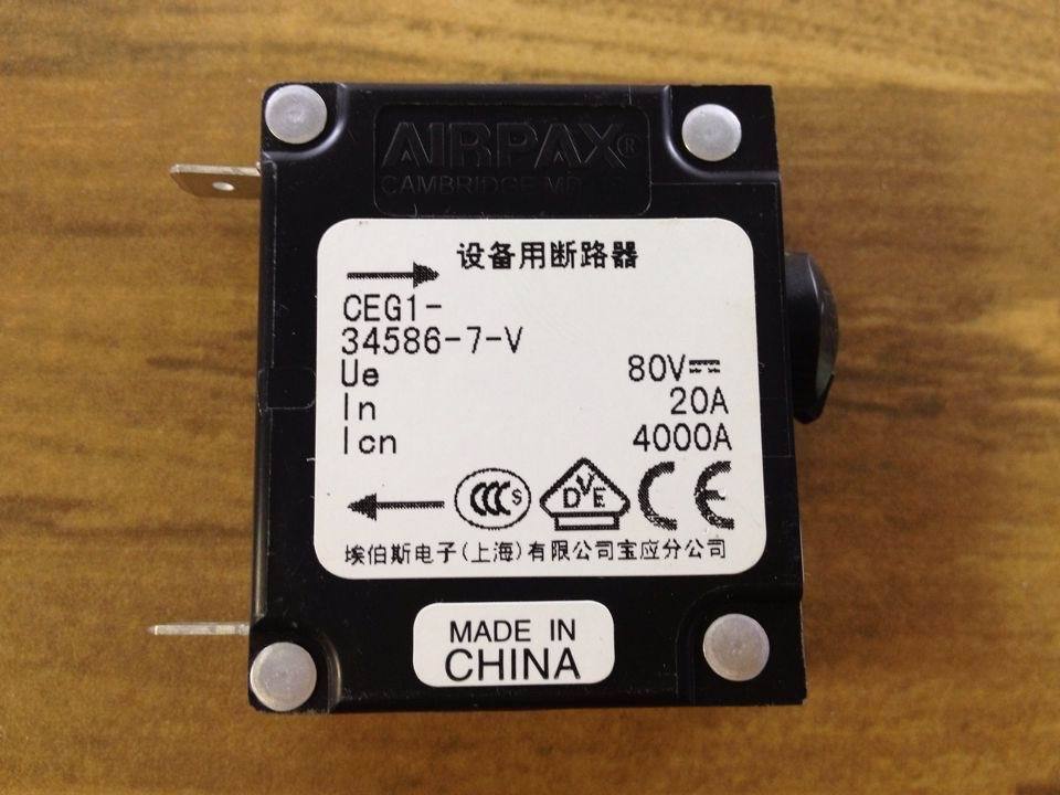 The United States AIRPAX CEG1-34586-7-V - Ebers breaker 1P20A DC80V genuine original