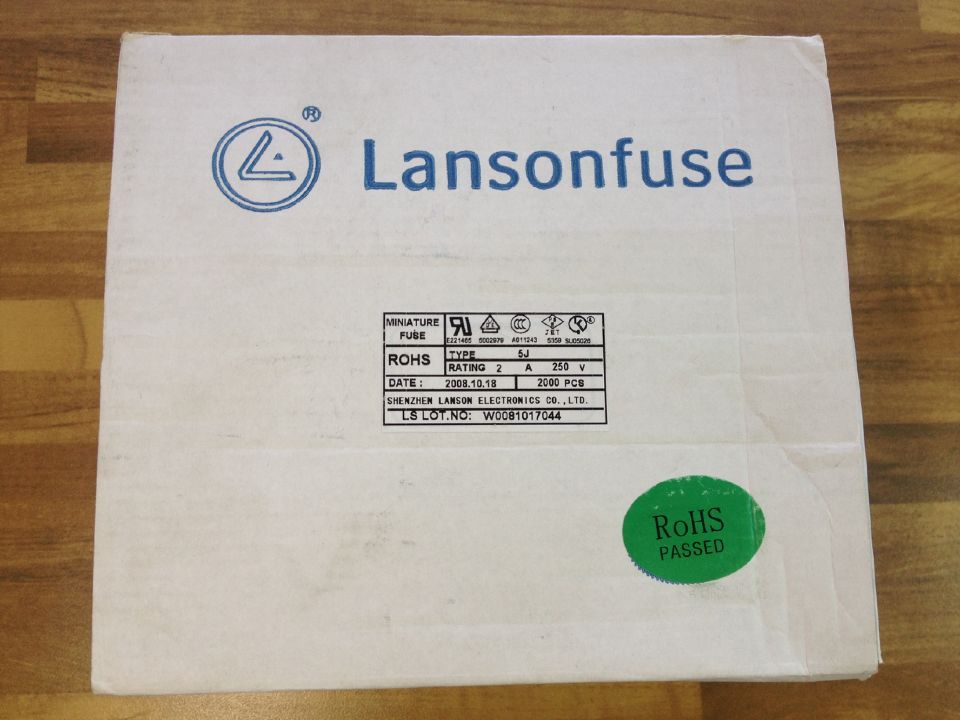 Lansonfuse Liang Sheng F2A 250V 2A 5J 5X20 glass fuse