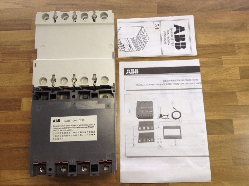 American S2N160 R160 4P FFC+RC212/2 4P160A ABB residual current operated circuit breaker