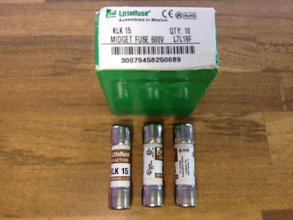 The United States Litteituse Netlon KLK15 15A600V 500VDC 10X38 import fuse tube