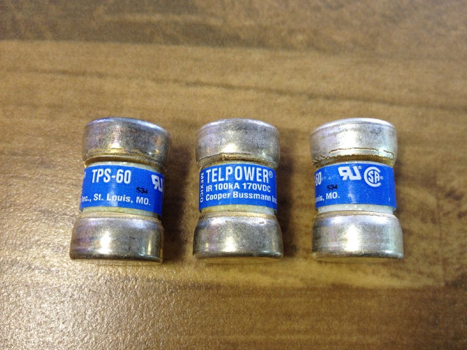 United States TELPOWER TPS-60 BUSS fuse tube FUSE 170VDC fuse Bussmann