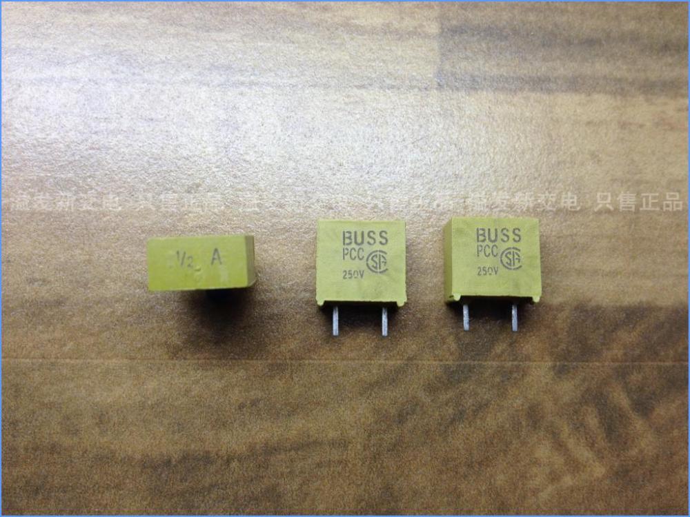 United States BUSS BK/PCC-1/2 250V Bussmann square fuse / insurance tube 0.5A250V