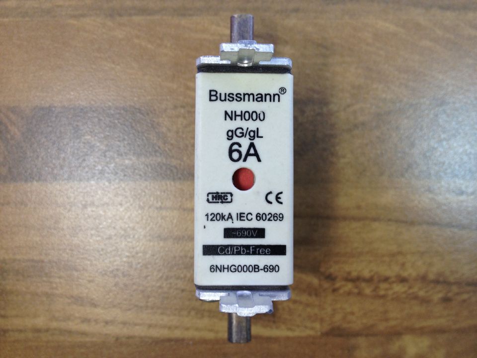 United States 6NHG000B-690 BUSS NH000 fuse gG/gL 6A Bussmann fuse 690V