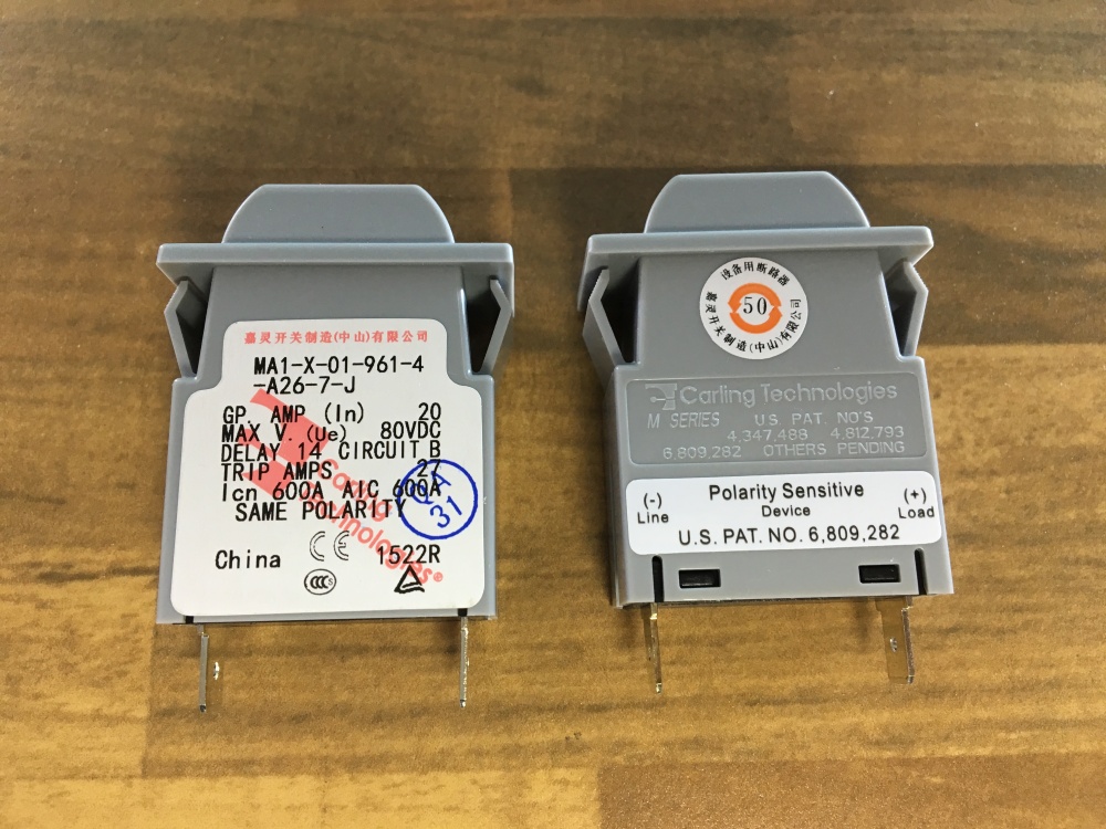 American Carling Jia Ling MA1X-01-961-4A26-7-J ship type - circuit breaker 1P 80V 20A