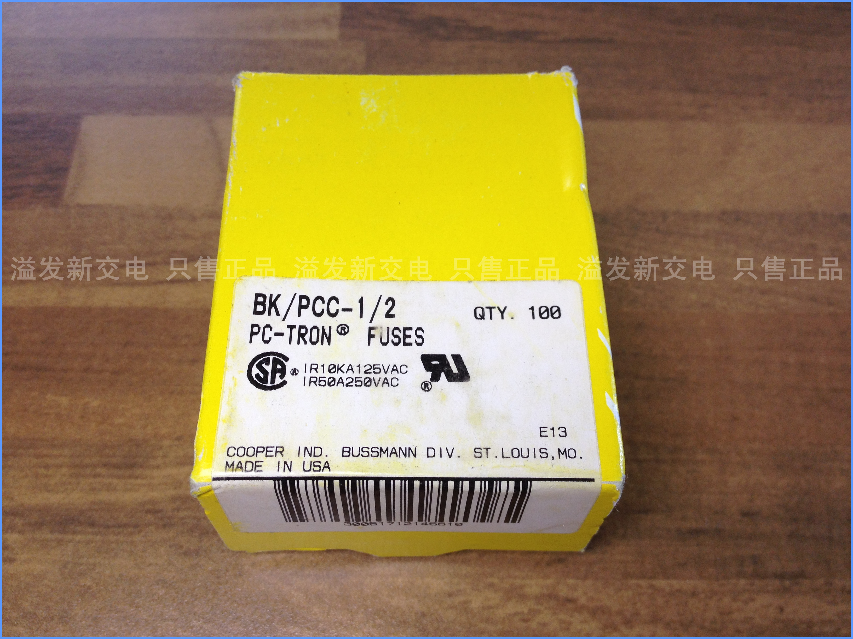 United States BUSS BK/PCC-1/2 250V Bussmann square fuse / insurance tube 0.5A250V