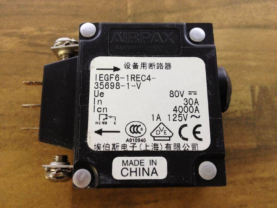 The United States AIRPAX IEGF6-1REC4-35698-1-V - Ebers breaker 1P 30A 80VDC
