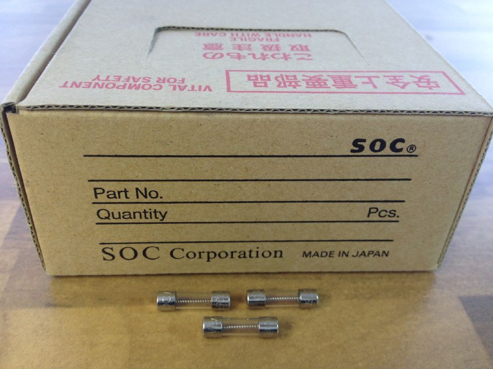 Original Japanese 8AN1 8A 125V SOC imported glass fuse fuse 5X20