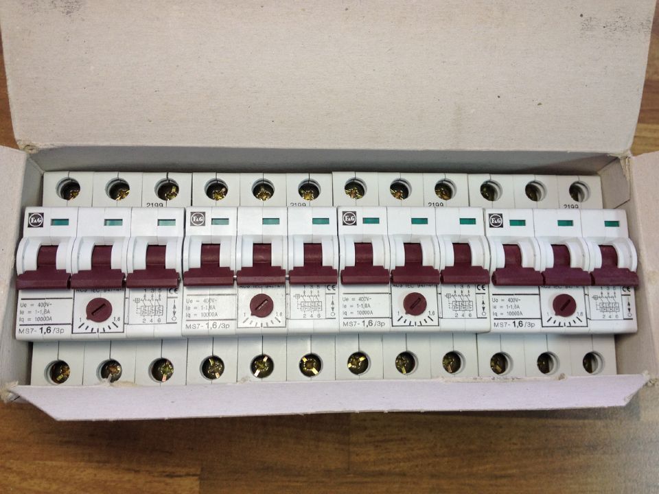 Moeller MS7-1.6 3P Germany MOELLER motor protection switch 1-1.6A miniature circuit breaker