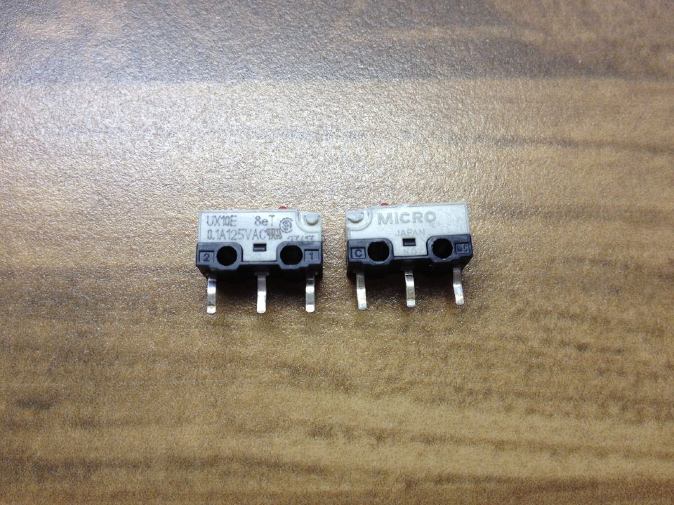 Japanese made UX10E MICRO red dot mouse micro switch gold contact game micro 0.1A125V
