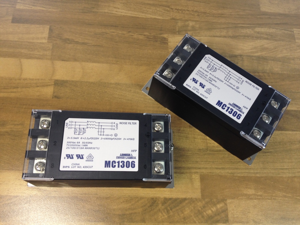 Japanese MC1306 NOISE FIL TER TDK-LAMBDA three phase power filter 500V 6A