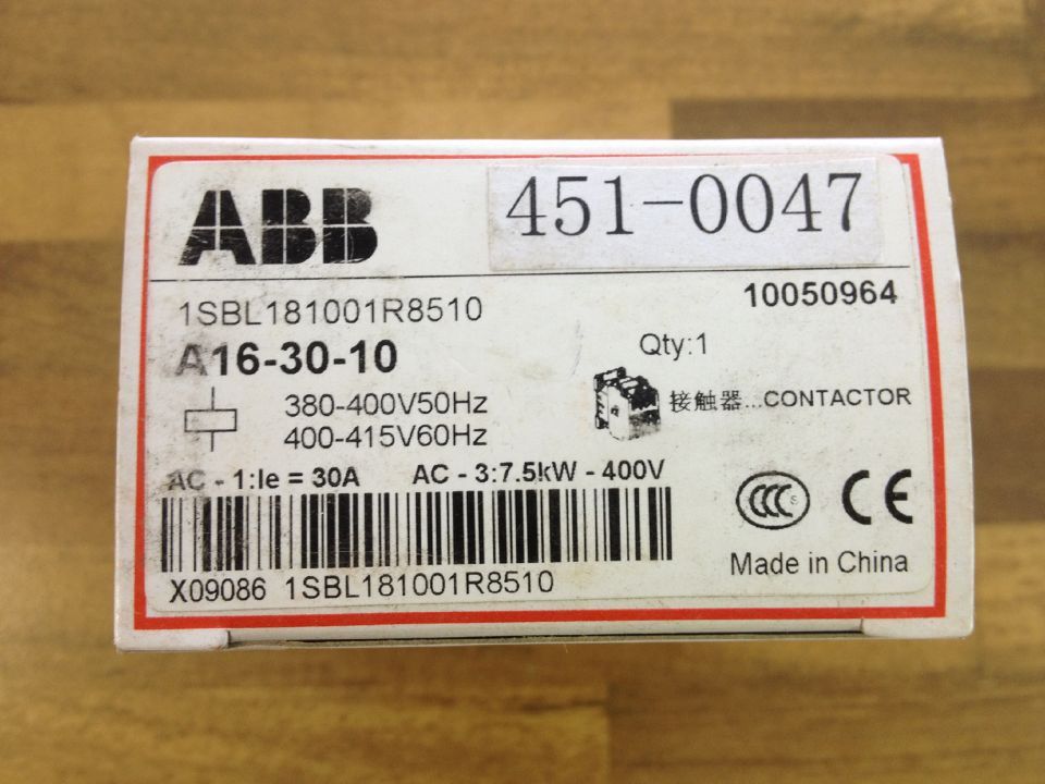 Original United States A16-30-10 AC380V import contactor ABB guarantee certificate
