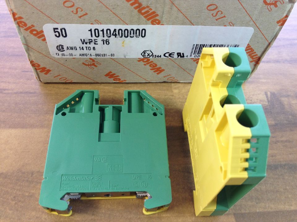Original authentic German Weidmuller Wade Miller WPE16 straight terminal 1010400000