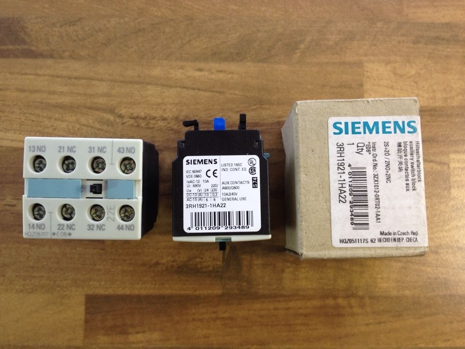 Germany original spot SIEMENS 3RH1921-1HA22 auxiliary contact 2NO+2NC new genuine