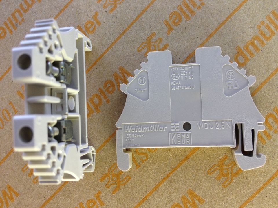 Original German Weidmuller Wade Miller WDU2.5N straight wire terminal 1040800000
