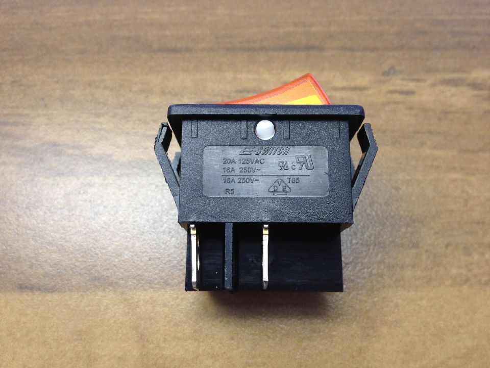 Taiwan E-SWITCH 16A KCD2 to replace the imported silver lamp with high power type rocker power switch