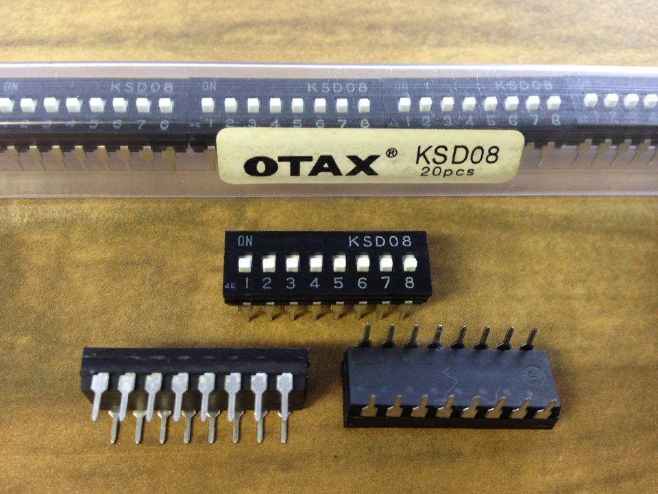 Import OTAX KSD08 8 dial switch pitch 2.54MM flat dial switch toggle switch original