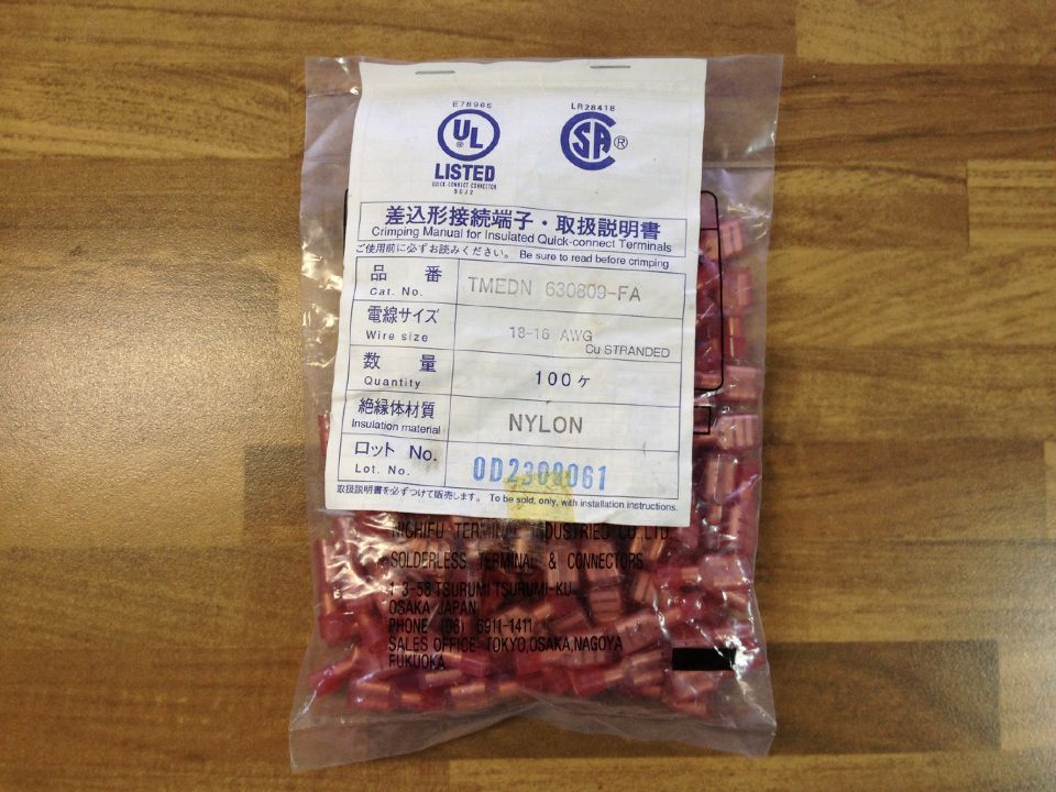 Japan TMEDN630809-FA 18-16AWG NTM import insulation wiring terminal
