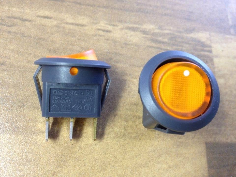 South Korea Merchant type switch SR-06NR rocker switch with lamp power 220V tripod