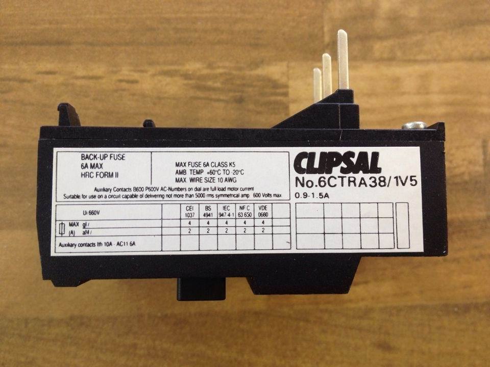 CLIPSAL Clipsal 6CTR38/1V5 thermal overload relay 0.9-1.5A original authentic