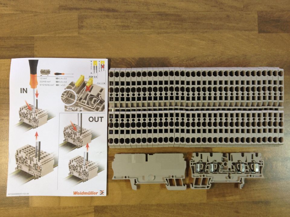 Original German Weidmuller Wade Miller ZDU2.5/4AN straight type terminal connection terminal