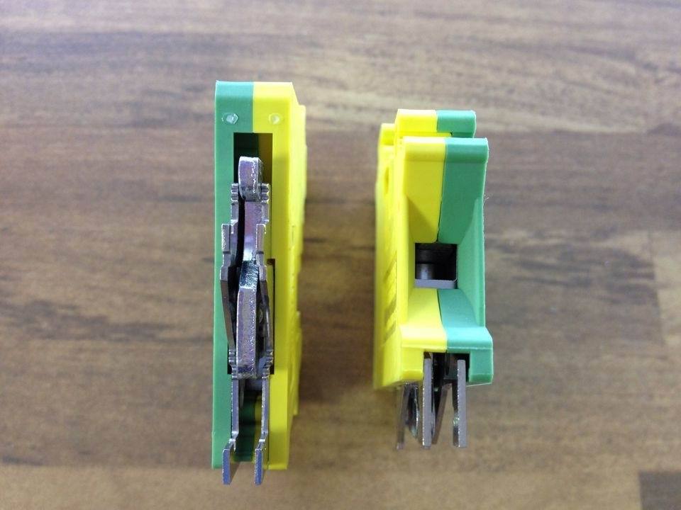 Authentic German Feinikesi UK10-TWIN-PE three channel terminal into a double out of the ground terminal